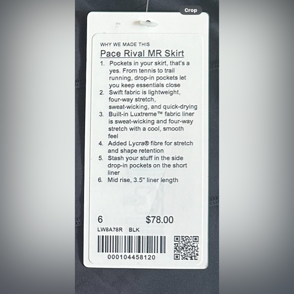 Lululemon Black skirt - Picture 4 of 4